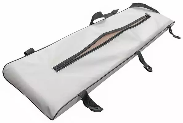 Светло-серая мягкая накладка на банку надувной лодки пвх
