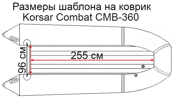 Коврик EVA для лодки Korsar Combat 360