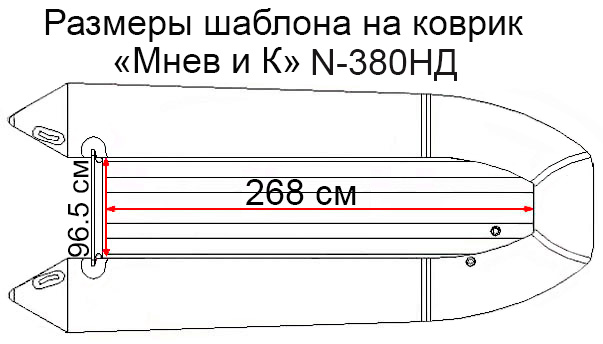 Коврик EVA для лодки "Мнев и К" Кайман N-380 НДНД