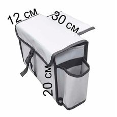 Бортовая сумка на ликтрос 30x20x12 см светло-серого цвета на баллон надувной лодки пвх