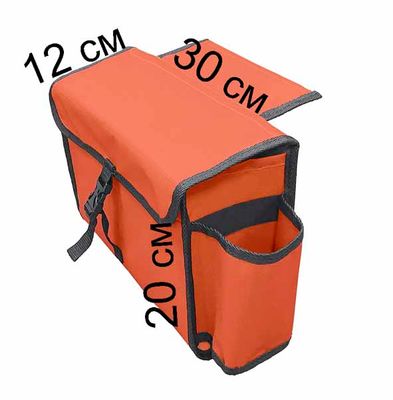 Бортовая сумка на ликтрос 30x20x12 см оранжевого цвета на баллон надувной лодки пвх