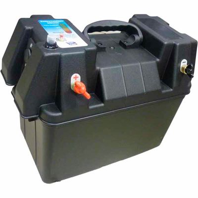 Коробка для АКБ с клеммами, прикуривателем, индикацией уровня заряда, фото 