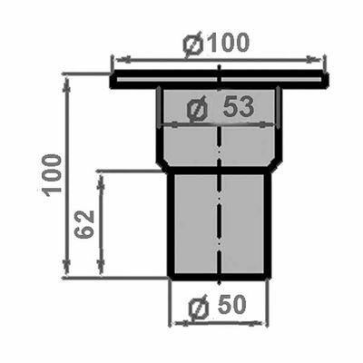 Горловина заливная с крышкой 50 мм (топливо), фото , изображение 2