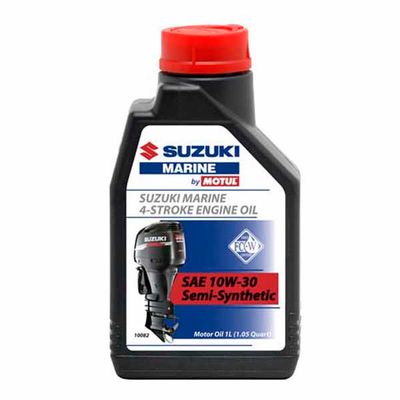 Полусинтетическое масло Suzuki Marine 4T SAE 10W-30, 1 литр, фото 