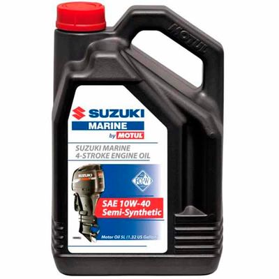 Полусинтетическое масло Suzuki Marine 4T SAE 10W-40, 5 литров, фото 