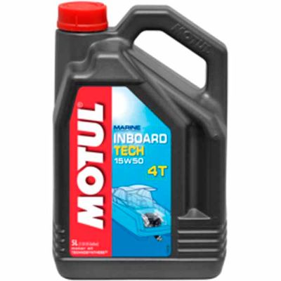 полусинтетическое масло Мотюль Inboard Tech 4T 15W-50 объемом 5 литров