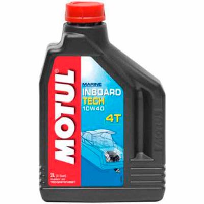 полусинтетическое масло Мотюль Inboard Tech 4T 10W-40 2 литра к дизельным и 4 - тактным бензиновым стационарным моторам