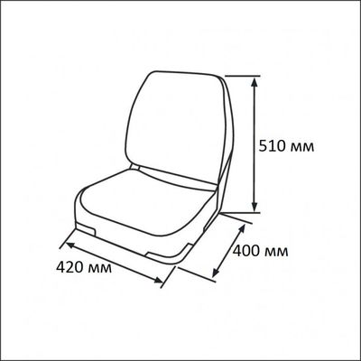 Мягкое складное кресло Classic Low Back Seat, Цвет кресла: Серо-синее, фото , изображение 3