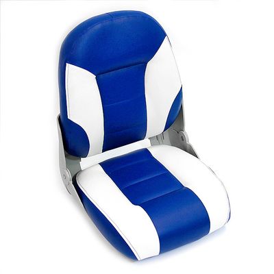 Мягкое складное кресло Cruistyle III High Back Boat Seat, Цвет кресла: Бело-синее, фото 