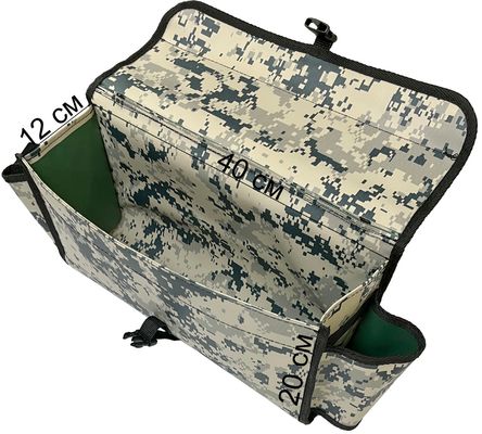 Размеры сумки 40x20x12 см, на ликтрос, желто-пиксельного цвета