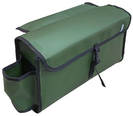 Зеленая бортовая сумка на ликтрос 40 x 20 x 12 см для надувной лодки пвх