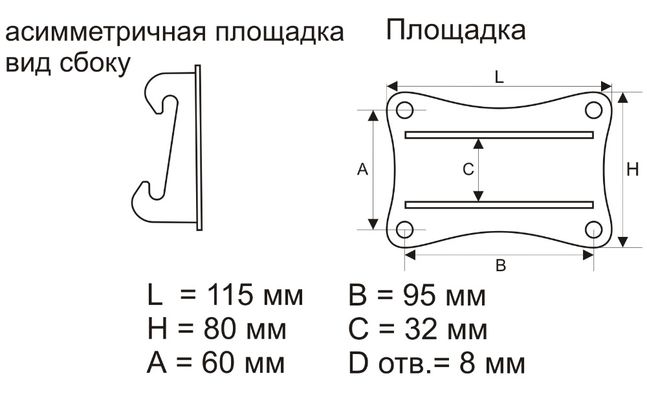 Площадка от транцевых колес П-331